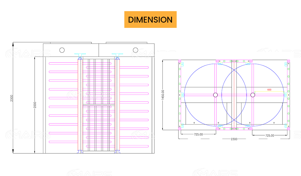 full height turnstile gate dimension MT404 2