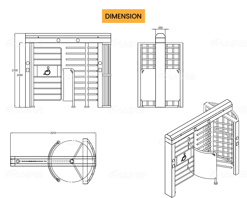 tornello per disabili