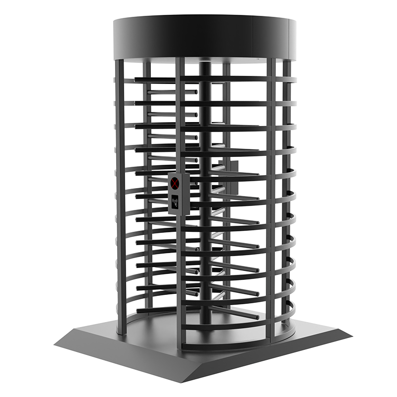 Electronic drive full height turnstile with adjustable rotation speed for pedestrian passage
