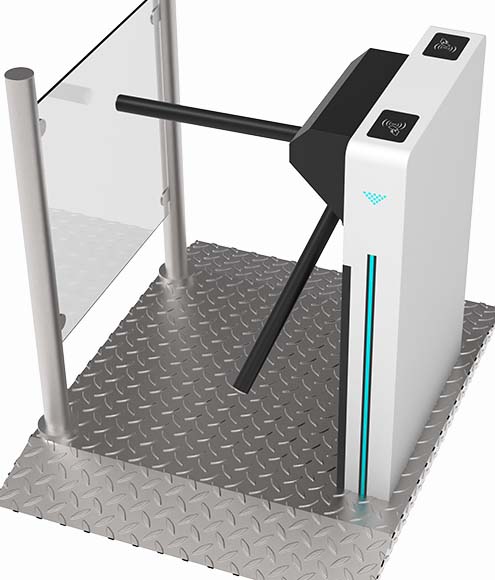 coating series tripod turnstile with movable plate