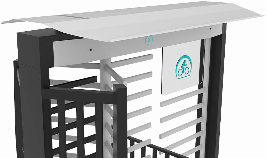 lx series full height bike turnstile canopy