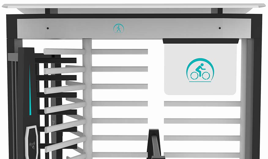 lx series full height bike turnstile indicator