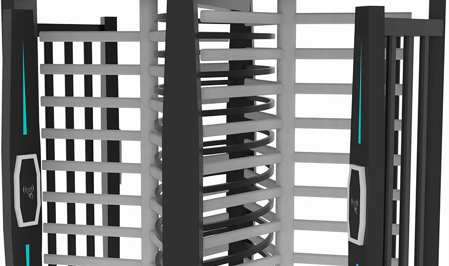 lx series full height double turnstile rod