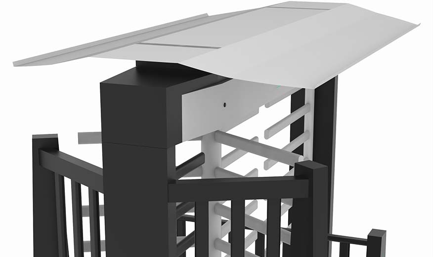 lx series full height handicap turnstile canopy