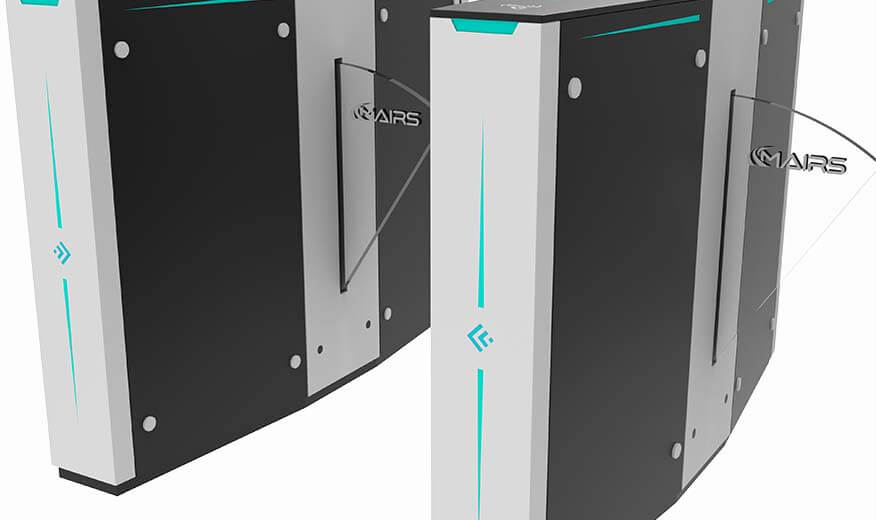 meteor series flap barrier turnstile indicator