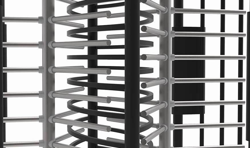 pt series full height double turnstile rod