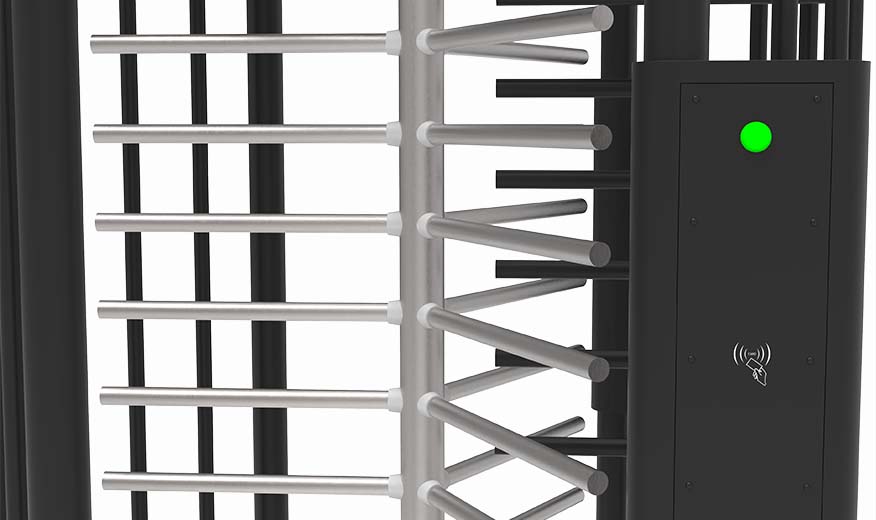 pt series full height turnstile swipe panel