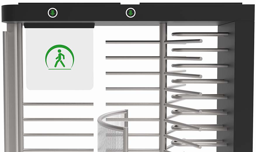 xw series full height bike turnstile indicator