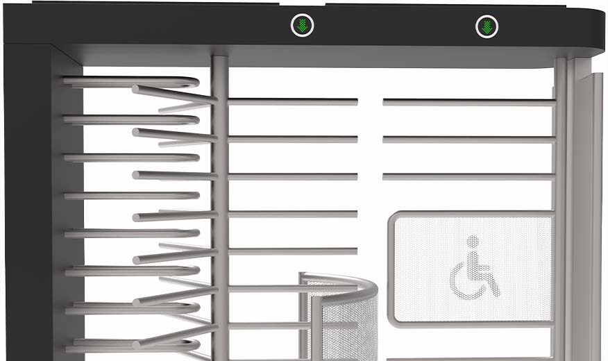 xw series full height handicap turnstile indicator