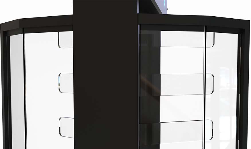 yk series full height turnstile tempered glass