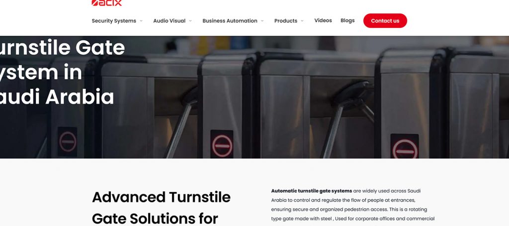 Turnstile supplier in Saudi Arabia, speed gate turnstile for office and commercial building security