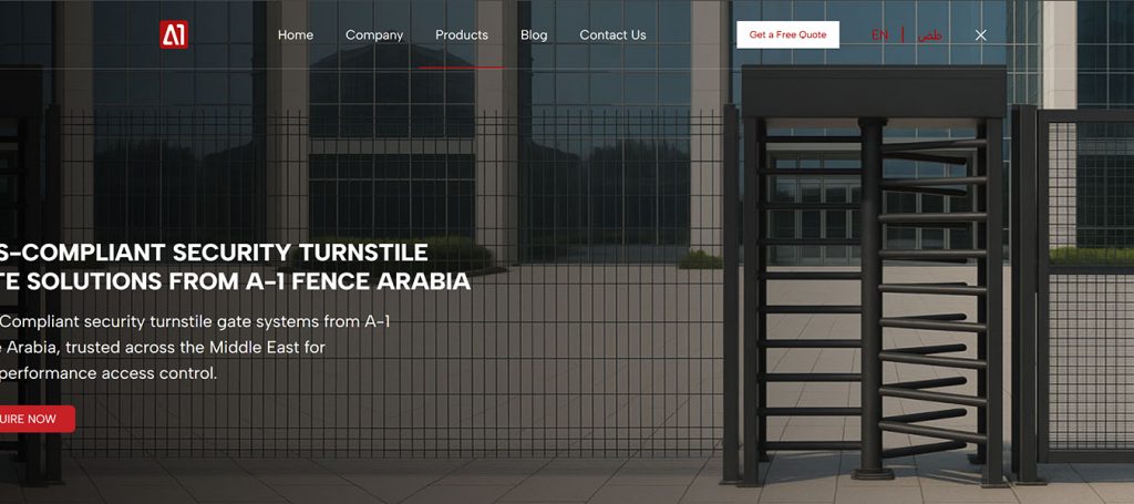 Turnstile supplier in Saudi Arabia supply high temperature resistant full height turnstile for outdoor projects