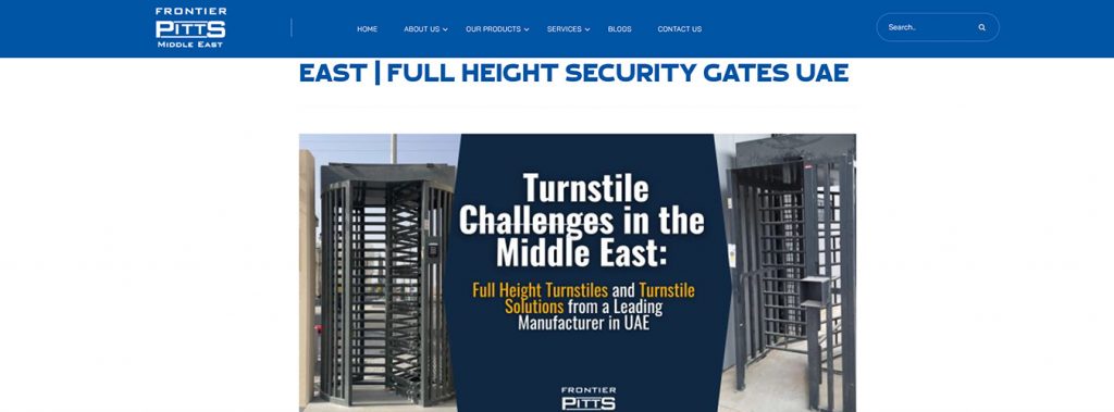 Heavy‑duty full‑height turnstile, reliable turnstile supplier in UAE for Abu Dhabi security projects