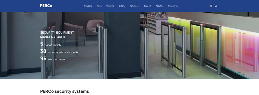 Modern speed gate turnstile manufactured by turnstile manufacturers for office lobby and corporate entrance